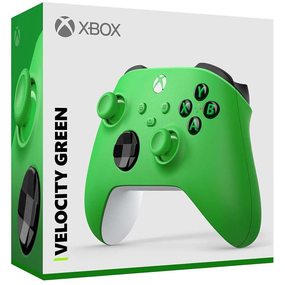 Microsoft Xbox Controller Wireless per Xbox Series X|S PC e Mobile Colore Velocity Green con D-Pad Ibrido